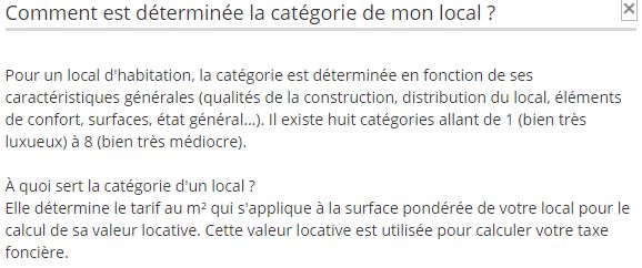 Explication de l'affectation d'une catégorie