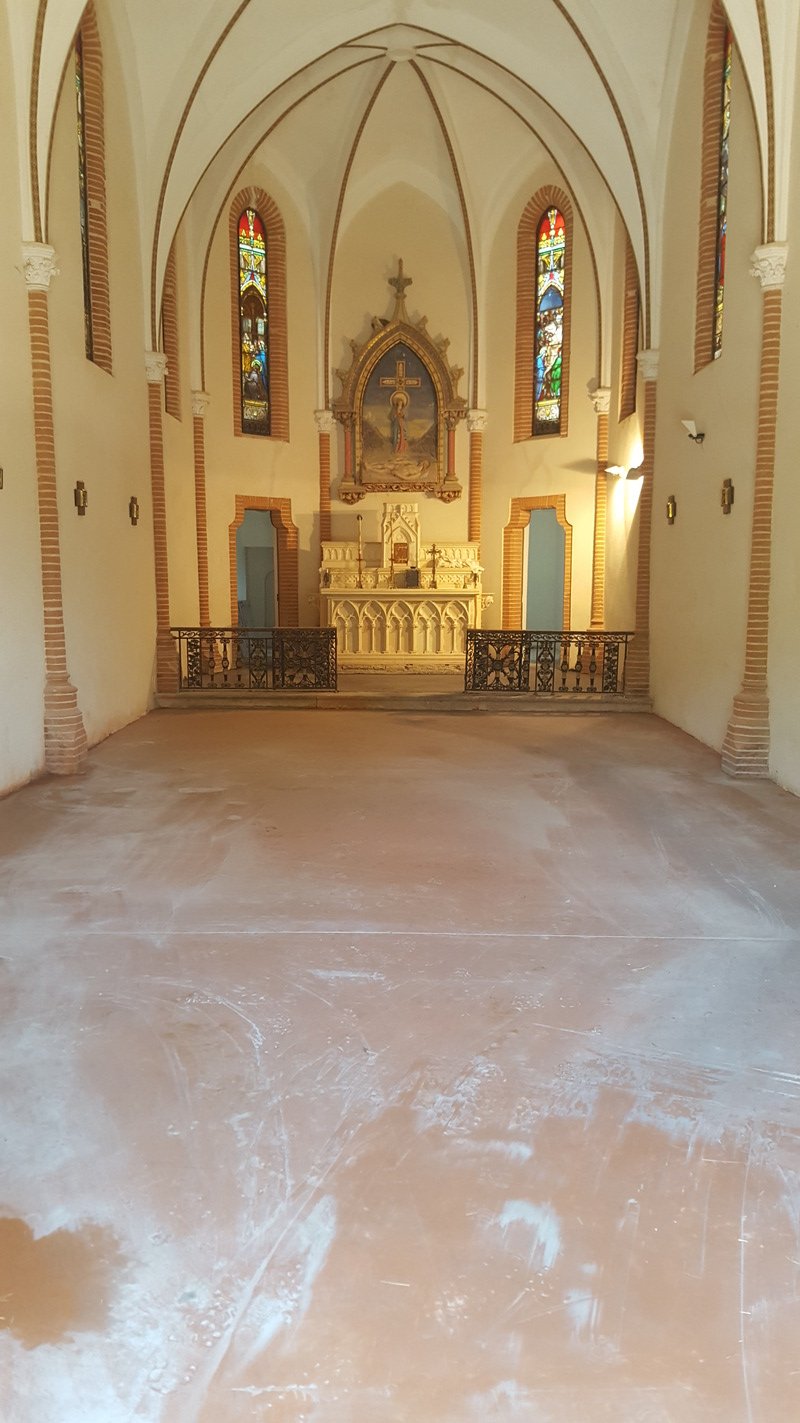 Nouveau sol de la chapelle